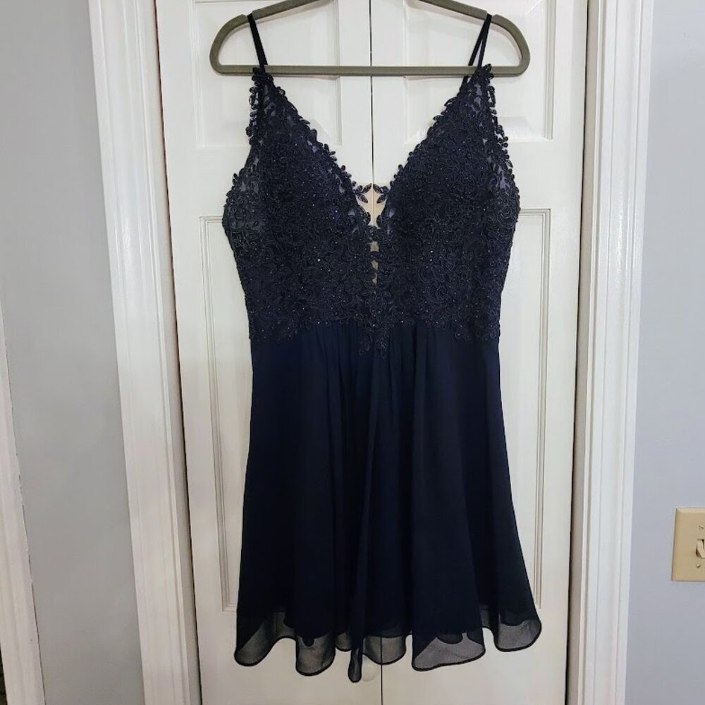 Narianna Homecoming Navy Blue Dress Size XL